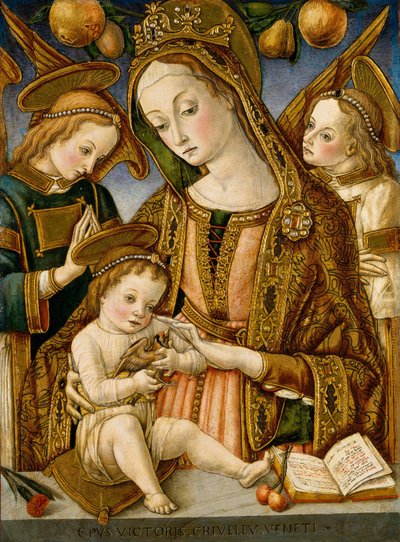 Madonna e Bambino con due angeli, c.1481-82 da VittorioCrivelli